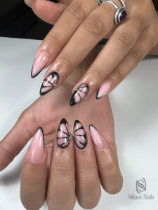 Capsule gel + French et nail art feuille
